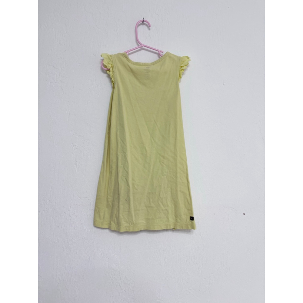 Girls Tea Yellow Floral Casual Dress Size 6 cotton - Picture 2 of 8